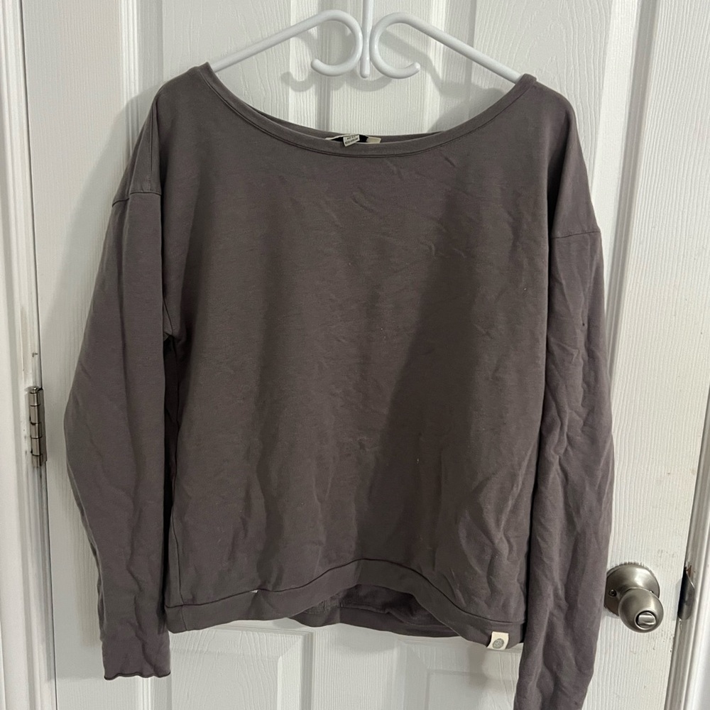 Relaxed Boatneck Sweatshirt in Charcoal